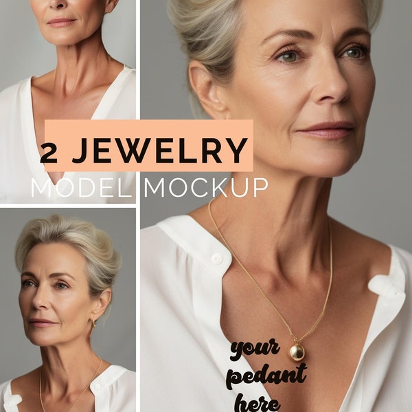 Empty necklaces for women mockup bundle inserting pendants customizable ,50+ jewelry mockups,  photorealistic neclace mockup grandma gift ,