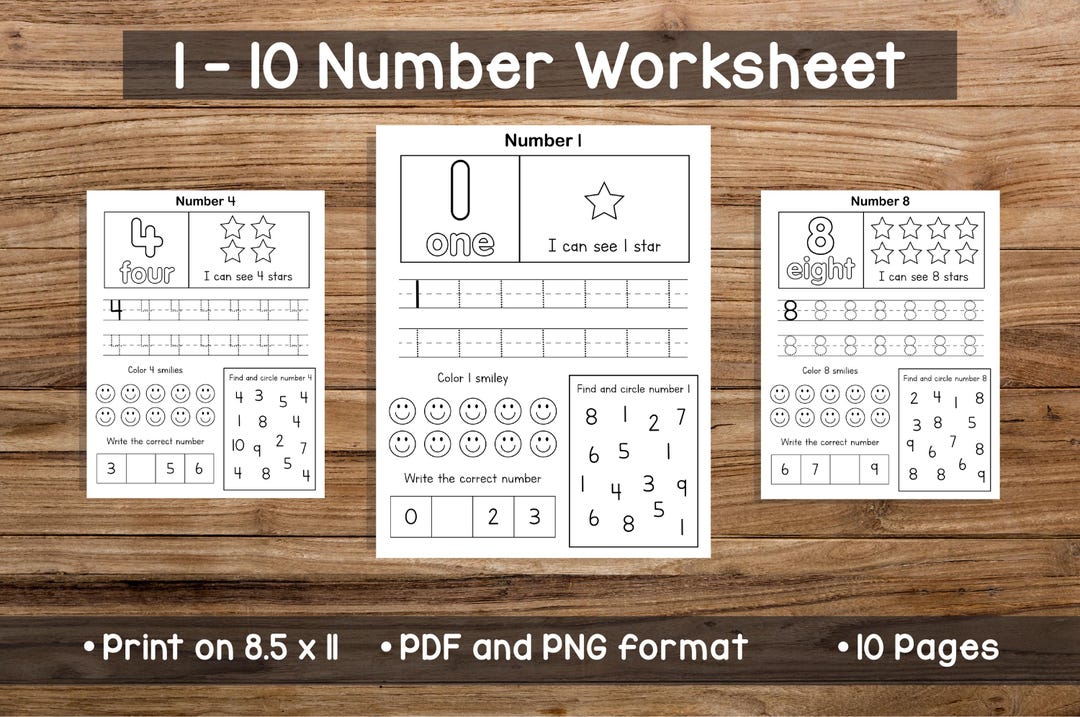 Numbers 1 to 10 Worksheets – Fun & Educational Activities for Early ...