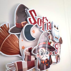 Cake topper Harry Potter personalizzato – Decorazione torta compleanno bambino – Hogwarts topper in 3D stampato