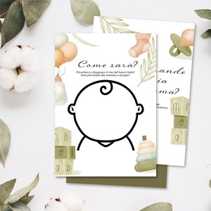 Baby Shower giochi divertenti – "Come sarà?" e "Quanto è grande la pancia?" – File digitale da stampare – Instant download