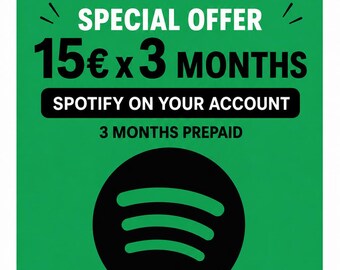 Spotify 3 Premium Months in your account
