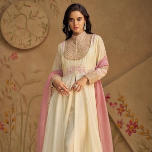 Baby pink anarkali dress 2025