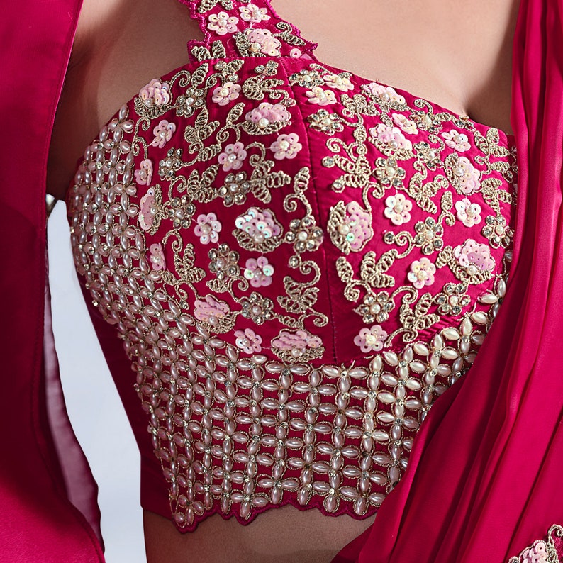 Indian Red bollywood Saree