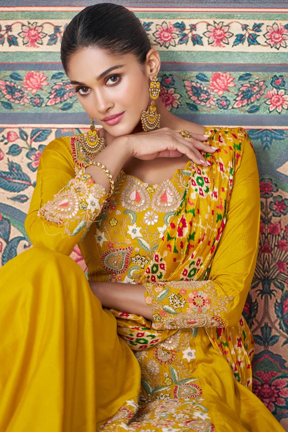 yellow saree dress design Yellow Saree Dress Gowns Ideas