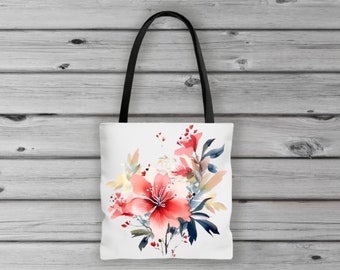 Flower Tote bag, tote bag, Christmas gift, wildflower tote bag, multi purpose bag, watercolor tote bag