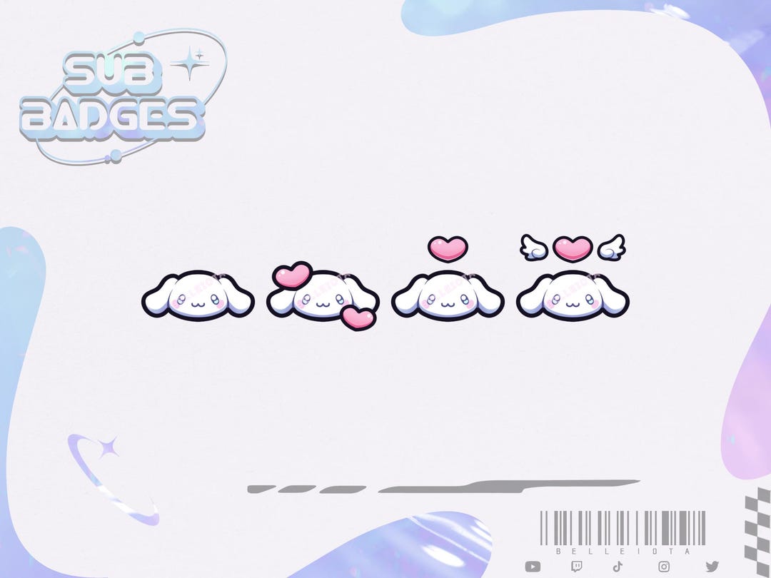 Meeting Roles Rabbit Icons Angelic Blue Puppy Sub Badges - Cinnamon Bunny Discord / Twitch Role ...