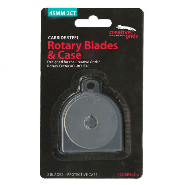 Creative Grids 45mm Rotary Cutter Replacement Blade CGRRB45-2 - 2/Pack of Blades - Replacement Blades Only for Creative Grids Rotary Cutter.