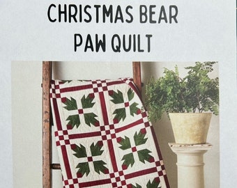 Christmas Bear Paw Quilt Pattern by Stacy West of Buttermilk Basin 48" x 48"  A New Two-Block Holiday Tradition - Vintage Inspired Design