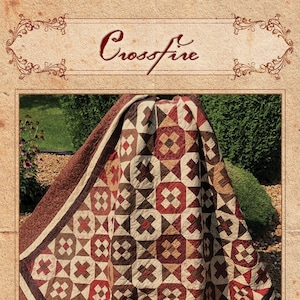 Crossfire Quilt Pattern No. 314 by Pam Buda for Heartspun Quilts  - 70" x 77" Quilt - Vintage Stitches Printed Pattern