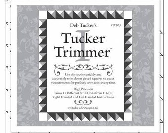 Tucker Trimmer by Deb Tucker for Studio 180 Design.  High Precision - Trim Down Pieced Squares to Exact Measurements. High Precision - #DT03