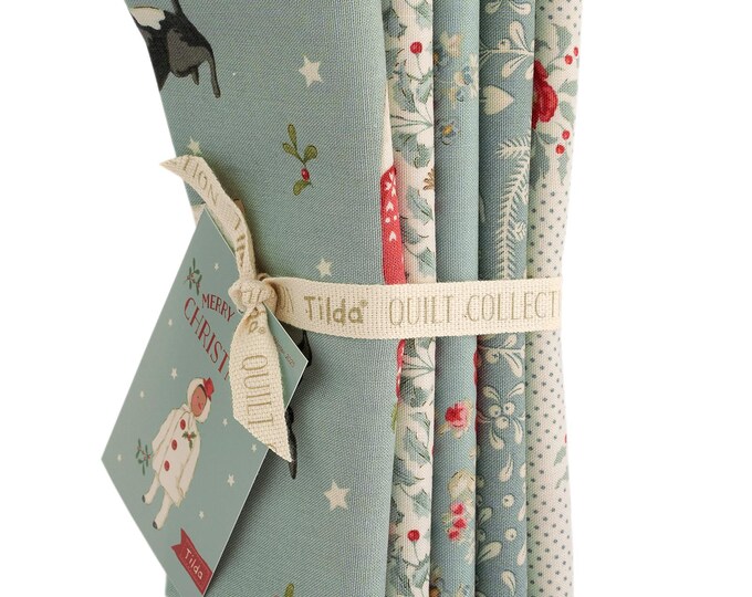 NEW! Tilda Fabrics Merry Little Christmas TIL300243 - 5 PC Fat Quarter ...
