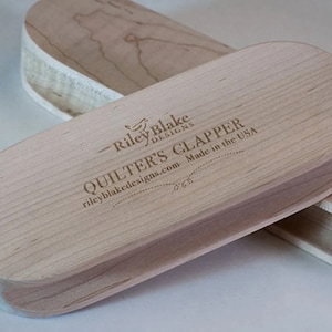 12&quot; Hardwood Tailor&#39;s Clapper/7&quot; Quilter&#39;s Clapper from Riley Blake Designs.  Grooves on Sides to Help Set Crisp Seams. Made in the USA!