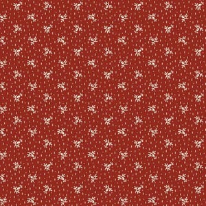 Historical Hennas by Sheryl Johnson of Temecula Quilt Co for Marcus Fabrics - Buds R310813D Red - Sold in 1/2 Yard Increments