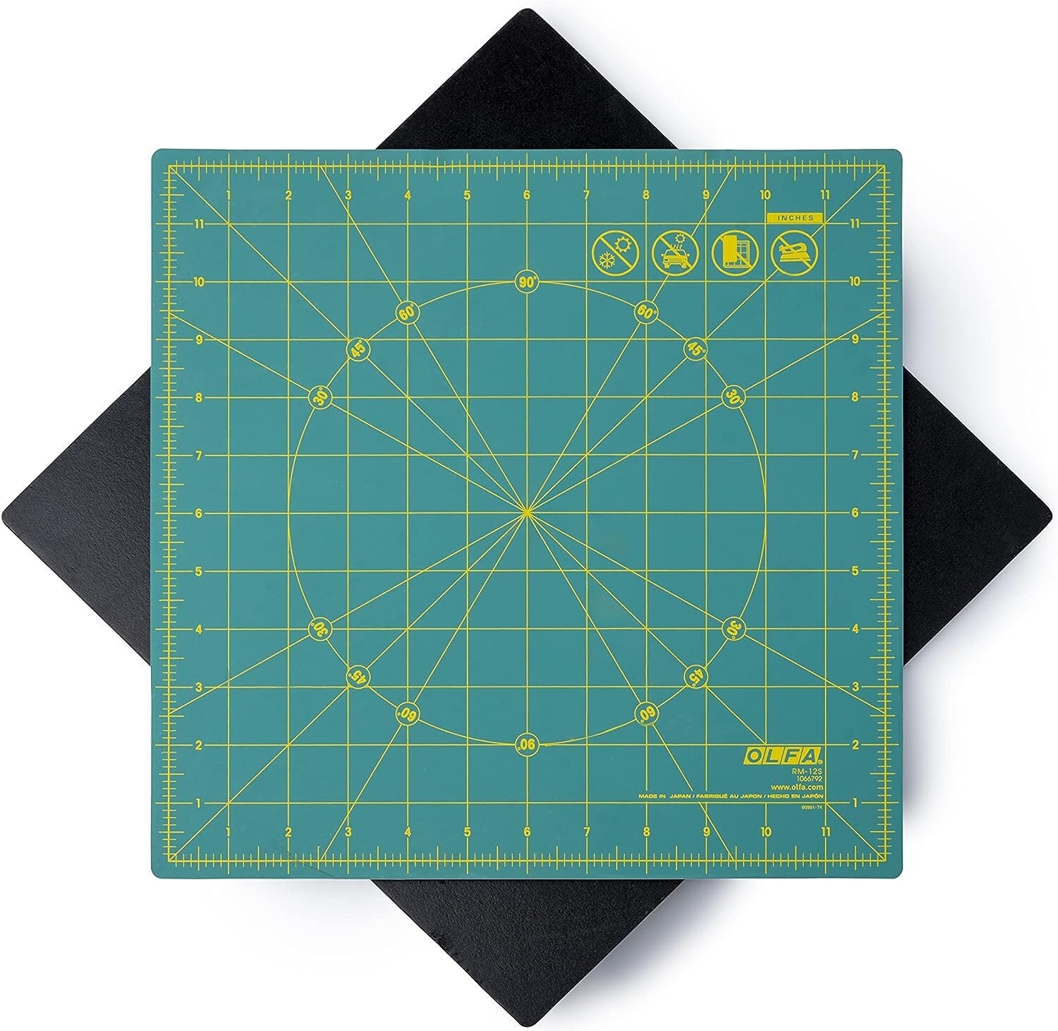 OLFA 6 x 8 Self Healing Rotary Cutting Mat (RM-6x8) - Double Sided 6x8  Inch Cutting Mat with Grid for Quilting, Sewing, Fabric, & Crafts, Designed
