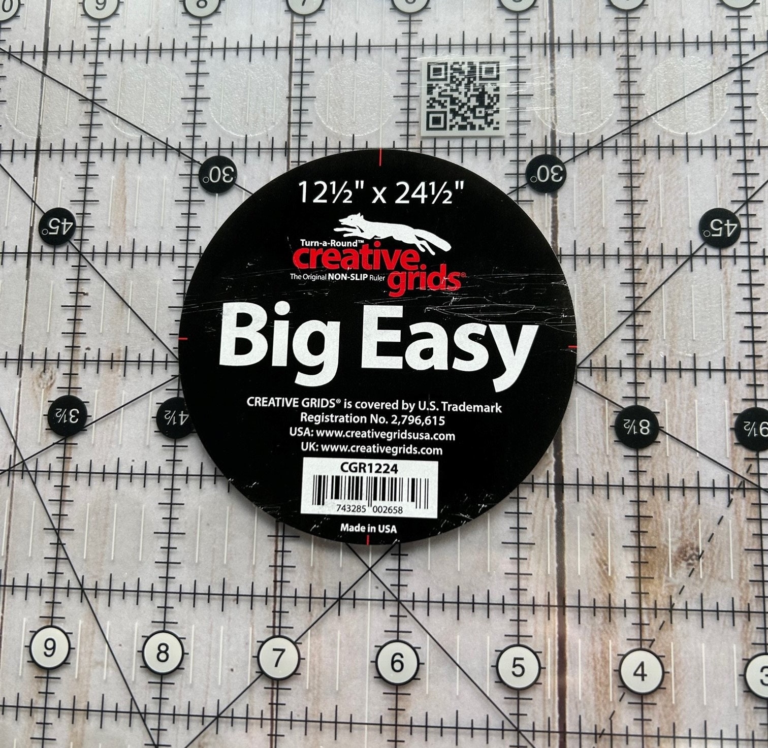 Creative Grids - The Big Easy - Quilt Ruler 12.5 x 24.5