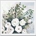 White Rose Bouquet Country Style Oil Painting Print, Flower Bunch Wall ...