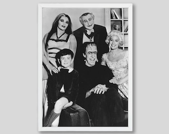 The Munsters Cast Photo Art Print: Classic TV Comedy Wall Decor