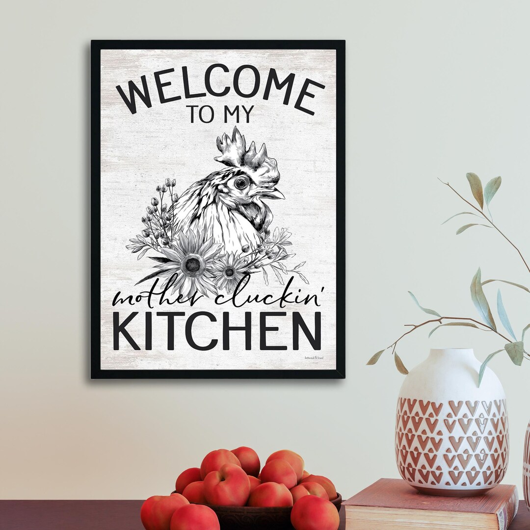 Funny Chicken Kitchen Print: Modern Farmhouse Wall Art - Etsy