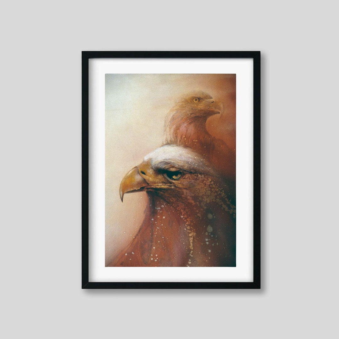 Eagle Head Portrait Art Print: Native American Spirit Animal - Etsy
