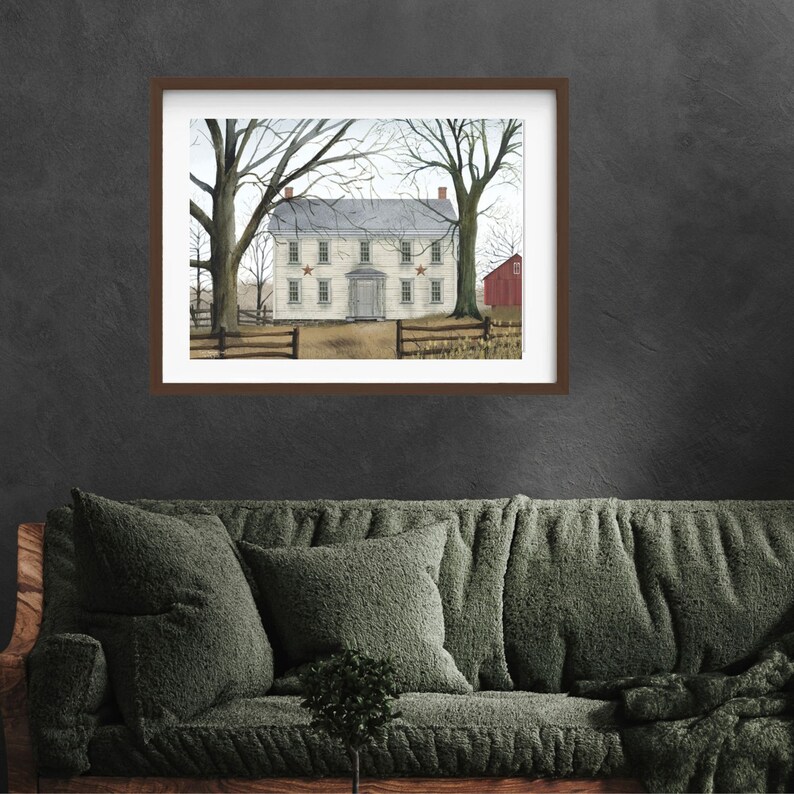Early American Decor, Americana Decor, Countryside Guest Bedroom Wall