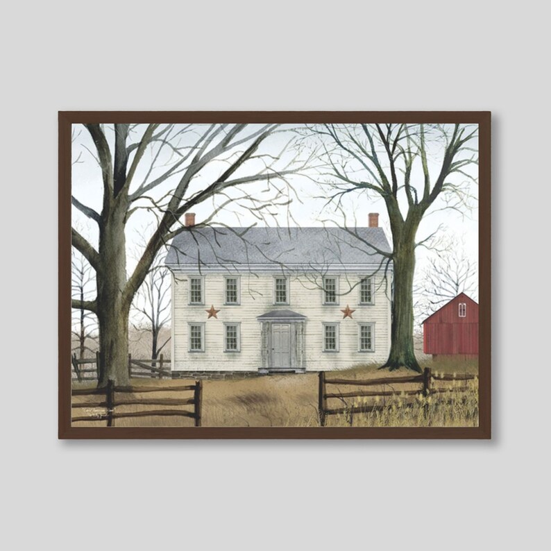 Early American Decor, Americana Decor, Countryside Guest Bedroom Wall