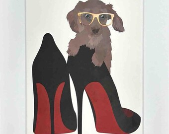 Zapato para perro salchicha (8x10)