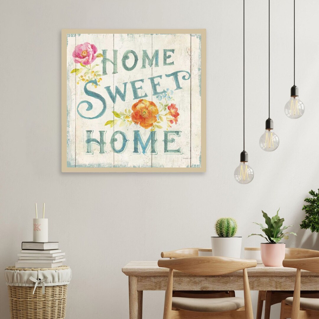 Home Sweet Home Rustic Country Style Art Print, Farmhouse Family Kitchen Sign Wall Art Print - Etsy