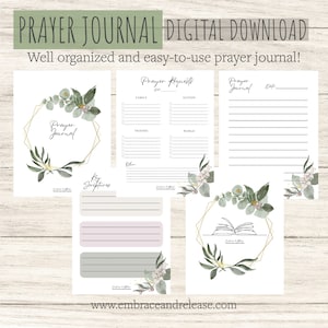 Prayer Journal | Printable Prayer Journal | Digital Download