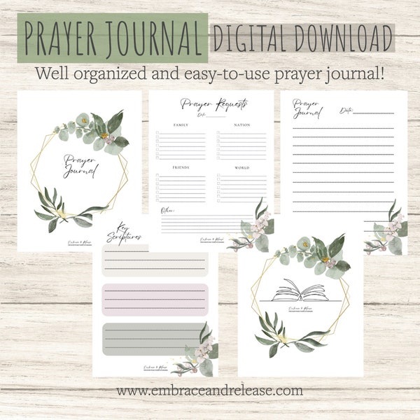 Prayer Journal | Printable Prayer Journal | Digital Download