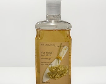 Gel de ducha PLEASURES de Bath & Body Works con flor de arroz y manteca de karité (producto descatalogado)
