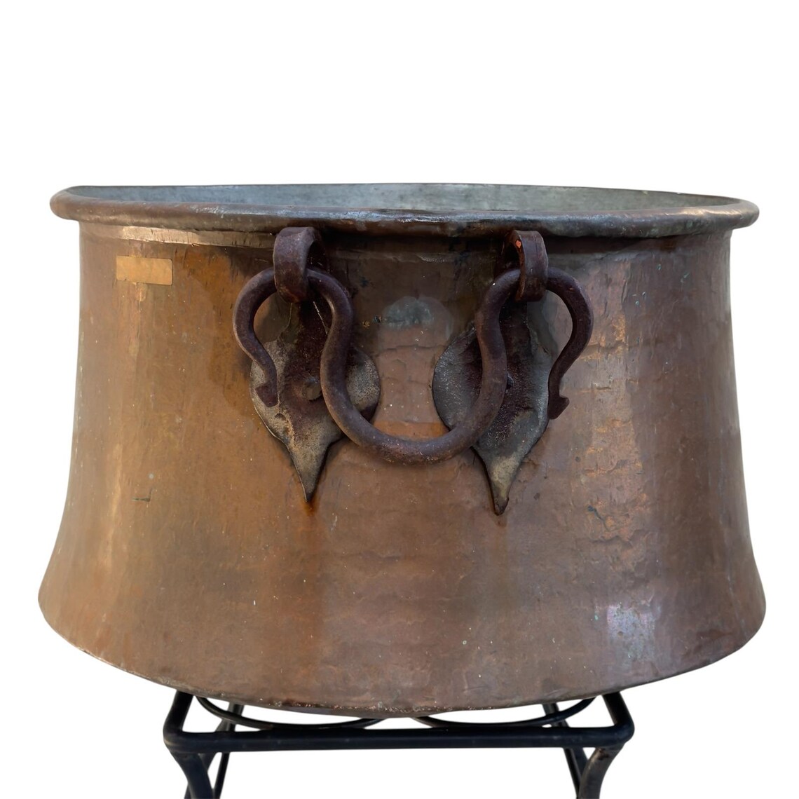 Antique Hand-hammered Copper Cauldron Pot 18