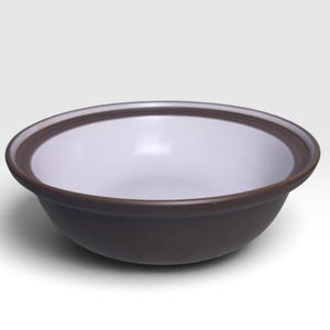 Vintage Heath Ceramics 28 cm 8,5 l skål ~ Täckt gryta med botten brun vit utan lock