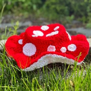 Mushroom Crocheted Bucket Hat