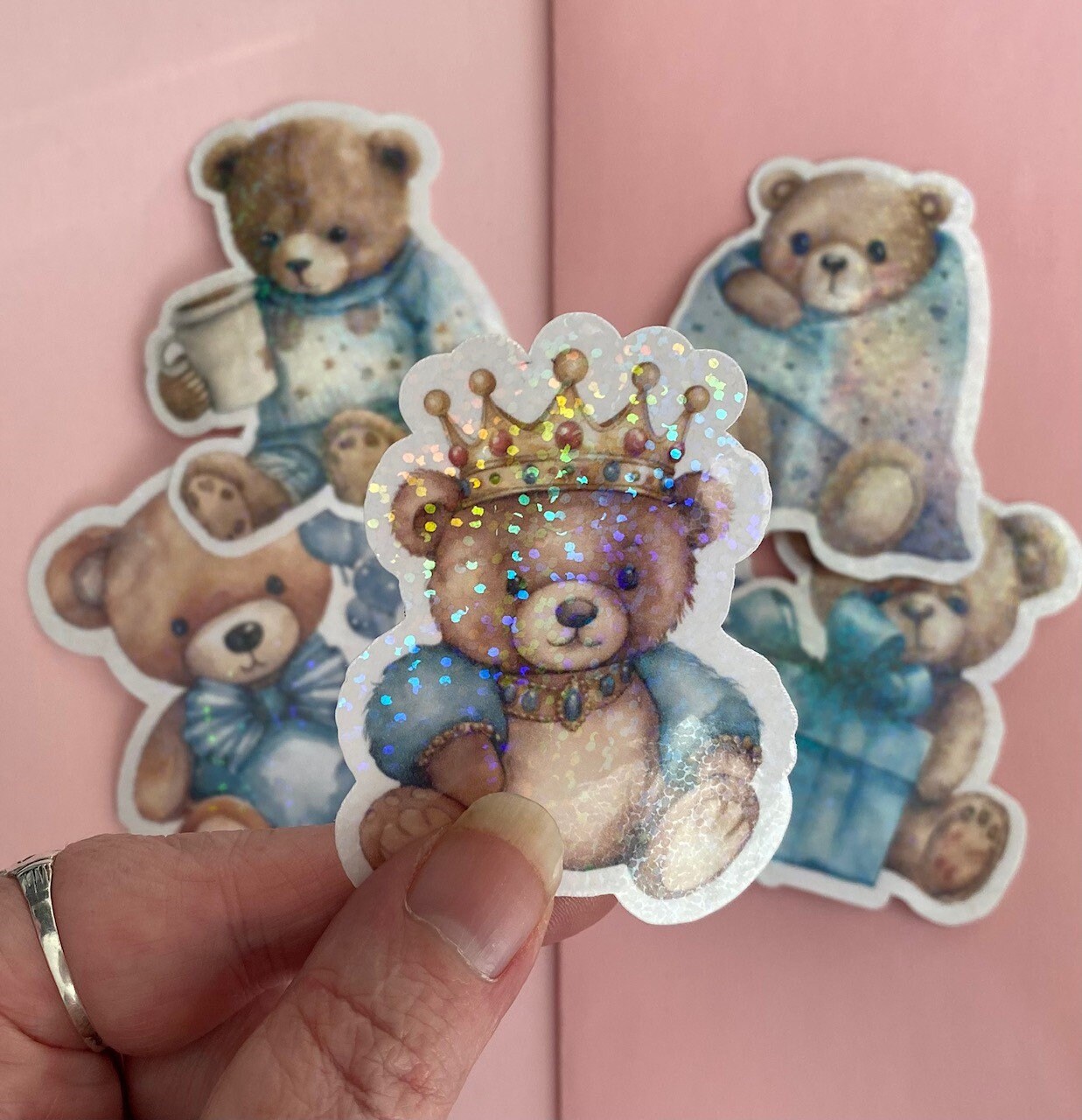 Cute Teddy Bear Stickers | 5 Pack | Scrapbooking |cute Stickers| Cricut ...