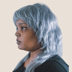Shaggy Mullet Wolf Cut Wig 13x4 Lace Front| Grey/Silver | 14” | Edgy Rocker Style| Messy Wavy Elf Hair