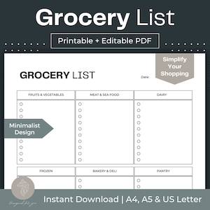 Einkaufsliste Printable To Do List Printable Einkaufsliste Lebensmittelplaner Lebensmittelcheckliste Meal Planner Master Lebensmittelliste