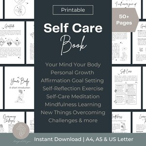 Self Care Book Printable Self Care Planner Soul Care Planner Manifestation Journal Self Confidence Planner Self Esteem Self Care Bundle