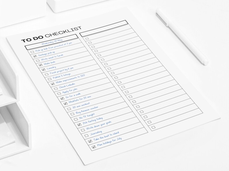 Paquete imprimible de listas de tareas pendientes / Listas de verificación diarias, semanales y rutinarias (PDF) imagen 5