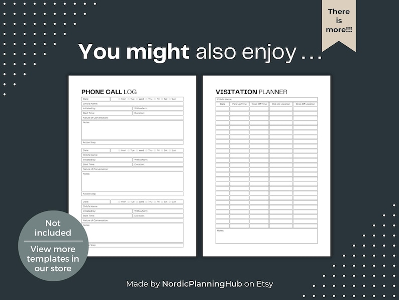 Holiday Schedule Printable Child Custody Planner (fillable PDF) Etsy
