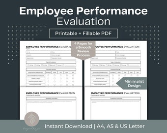 Employee Performance Evaluation Template (Printable & Fillable PDF)