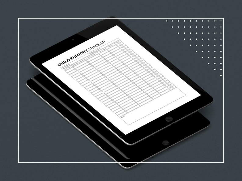 Child Support Payment Tracker Printable Child Custody Planner Fillable ...