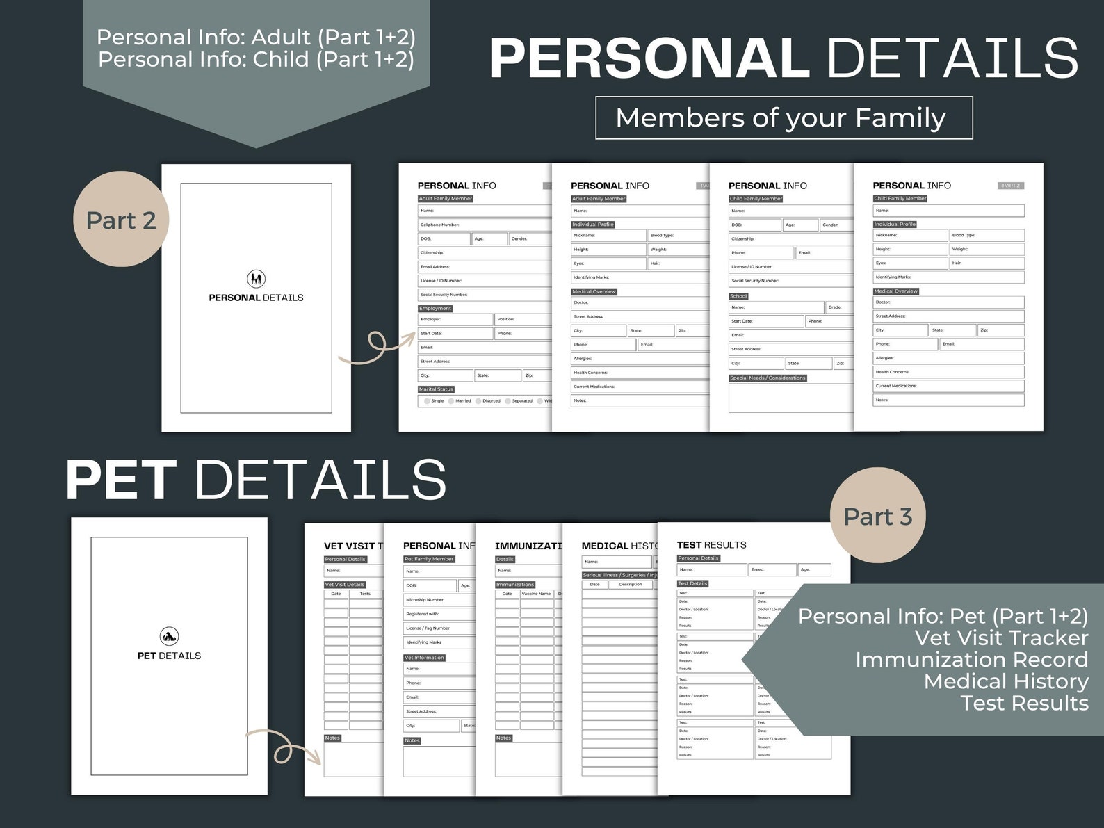 Emergency Binder Printable: Fillable PDF, Home & Medical Info (a4 ...
