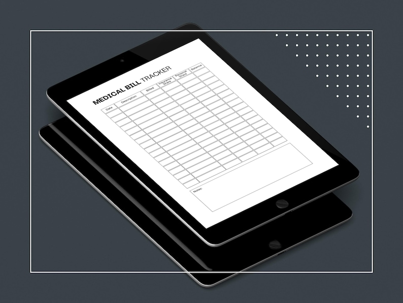 Medical Bill Payment Tracker Printable