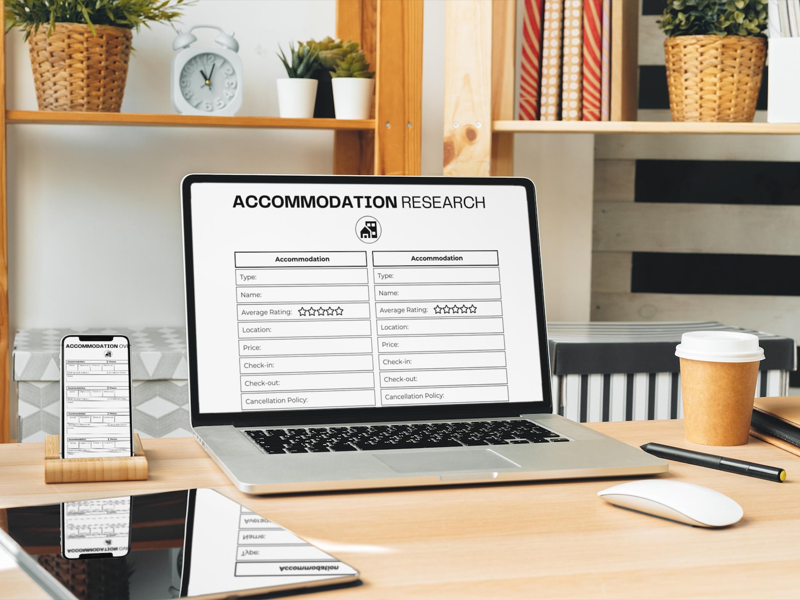 Printable Travel Planner, Accommodation Research (PDF) - Etsy