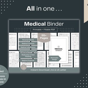 Appointment Tracker Printable Doctor Appointment Log Fillable PDF For Your Medical Binder Doctor Visit Log Book Doctor Visits Tracker image 9