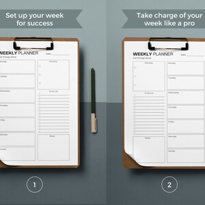 Weekly Planner Printable Weekly Daily Planner Fillable PDF Daily Weekly ...