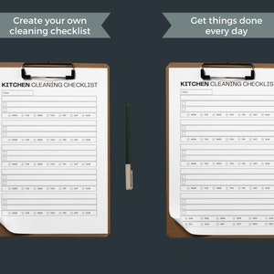 Kitchen Cleaning Checklist Printable, Fillable PDF (A4, A5, Letter ...