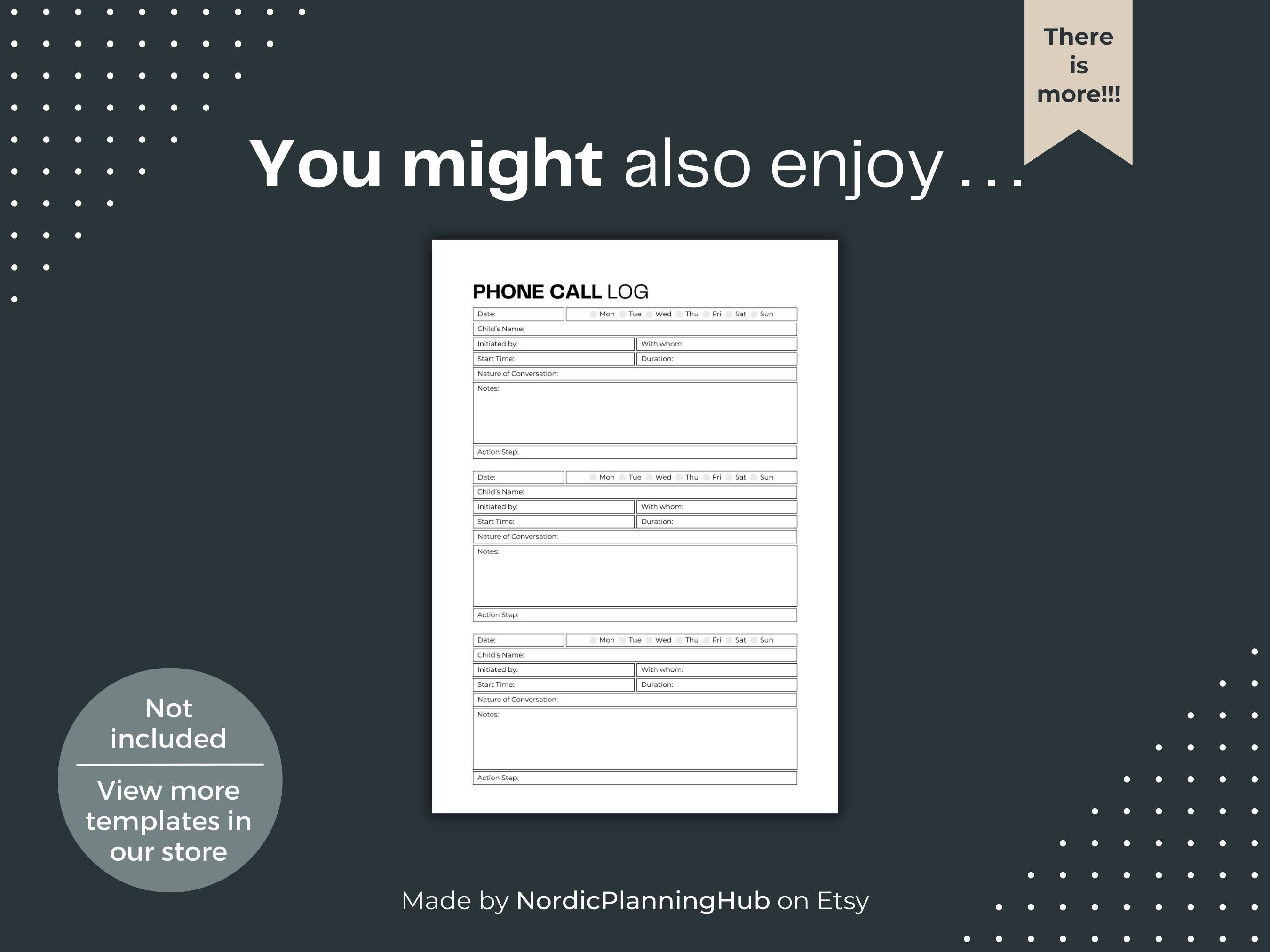 Visitation Log Printable Child Custody Planner Fillable PDF Co ...
