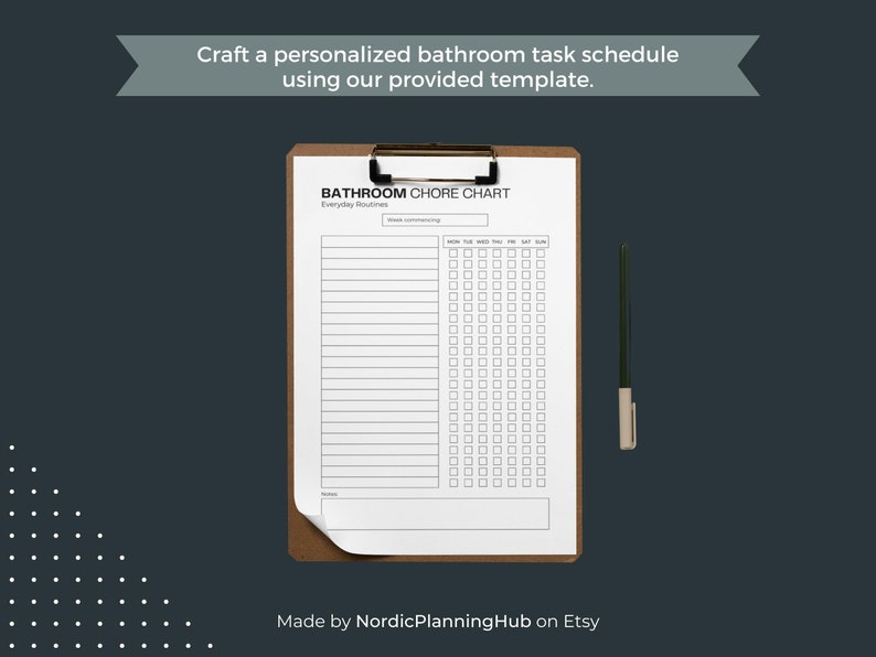 Bathroom Chore Chart Printable Adult Chore Chart Fillable PDF ADHD Help ...