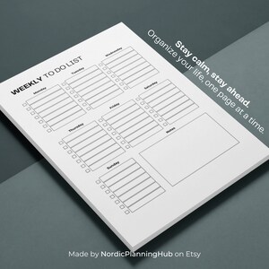 Paquete imprimible de listas de tareas pendientes / Listas de verificación diarias, semanales y rutinarias (PDF) imagen 2